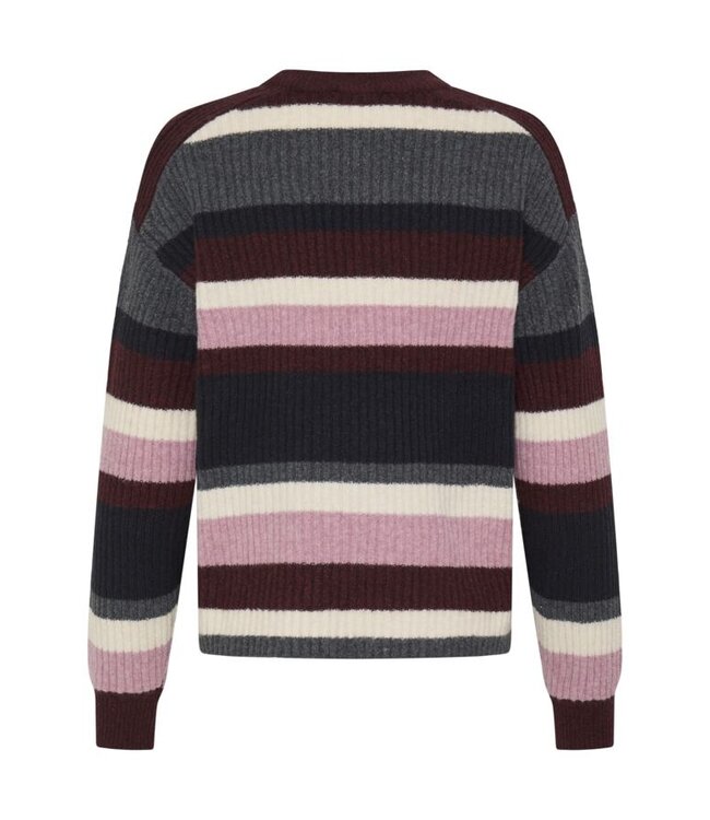 b.young BYONEMA O-Neck Pullover - Port Royale Melange Striped