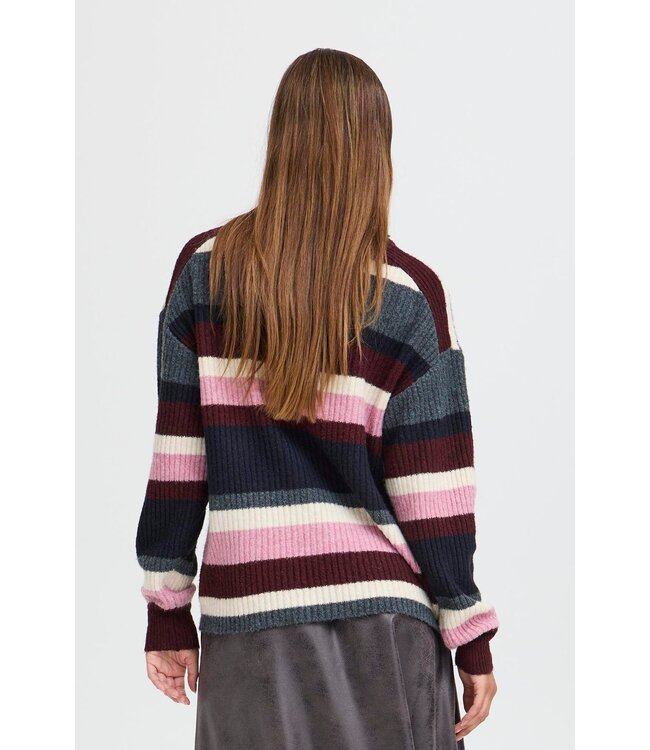b.young BYONEMA O-Neck Pullover - Port Royale Melange Striped