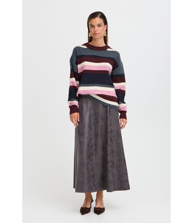 b.young BYONEMA O-Neck Pullover - Port Royale Melange Striped