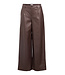 Object OBJMELBA Lisa Wide Coated Pant - Seal Brown