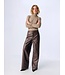 Object OBJMELBA Lisa Wide Coated Pant - Seal Brown