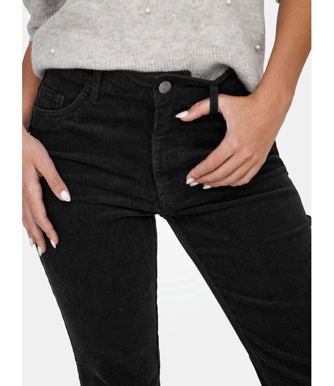 JDY JDYSALONE MW Flared Corduroy Pant - Black