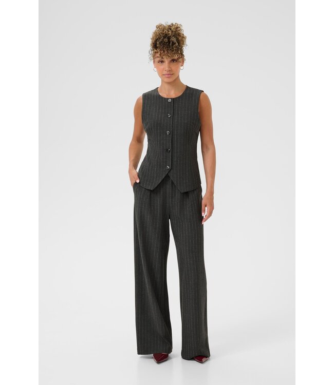 CREAM CRTingle Pant - Dark Grey Pinstriped