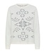CREAM CRTinsel Knit Pullover - Whisper White Snowflake