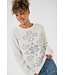 CREAM CRTinsel Knit Pullover - Whisper White Snowflake
