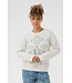 CREAM CRTinsel Knit Pullover - Whisper White Snowflake