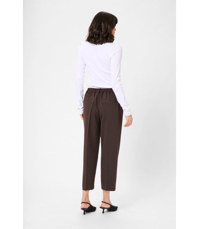 KAFFE KAsakura HW Cropped Pants - Black Coffee