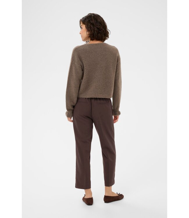 KAFFE KAsakura HW Cropped Pants - Black Coffee