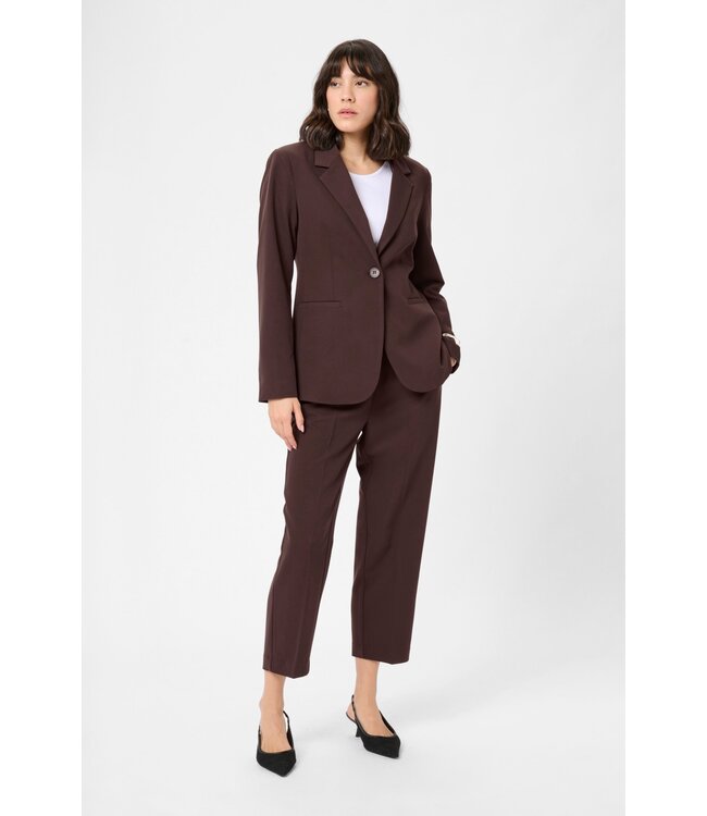 KAFFE KAsakura HW Cropped Pants - Black Coffee
