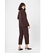 KAFFE KAsakura HW Cropped Pants - Black Coffee
