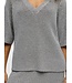 Object OBJKORA Knit S/S RE Pullover - Silver Lurex