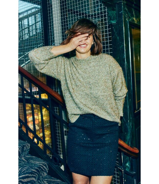 Freequent FQLAGLIT Pullover - Moonbeam w Multi Col Metallic