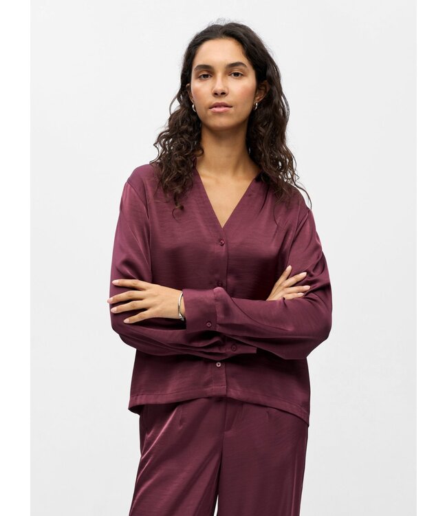 Object OBJCHILLI L/S RE Shirt - Mauve Wine