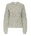 JDY JDYLEAH L/S O-Neck Pullover - Cloud Dancer W. ROSIN/KANGAROO