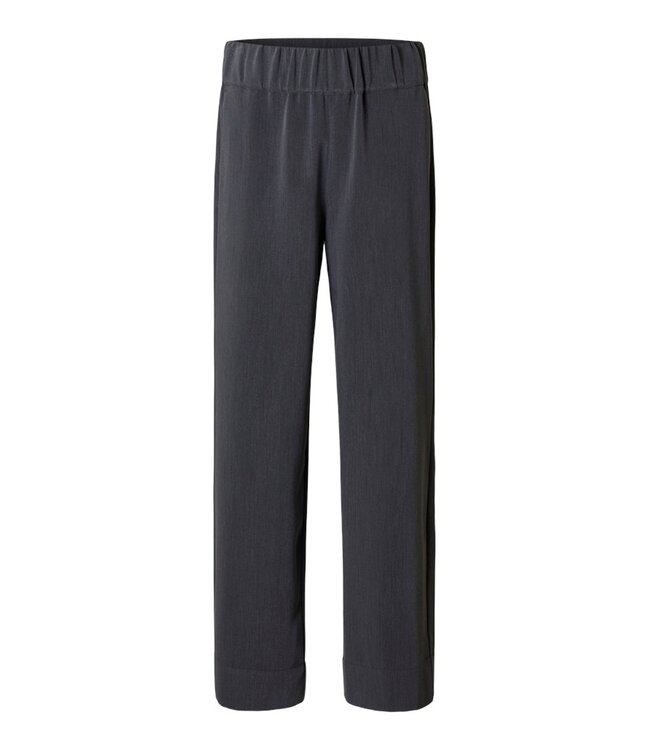 Selected Femme SLFPATRICIA MW Wide Pant - Medium Grey Melange