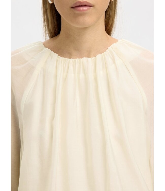 Selected Femme SLFIRIS LS Top - Angora