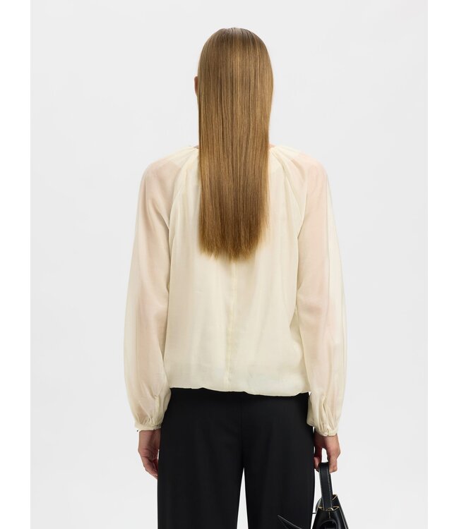 Selected Femme SLFIRIS LS Top - Angora