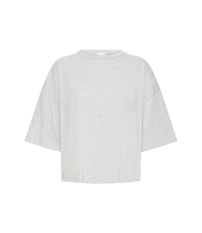 ICHI IHPALMER Ex Loose SS - Grey Melange