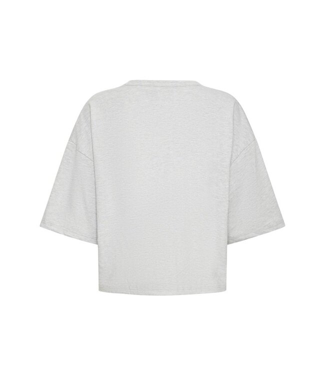 ICHI IHPALMER Ex Loose SS - Grey Melange