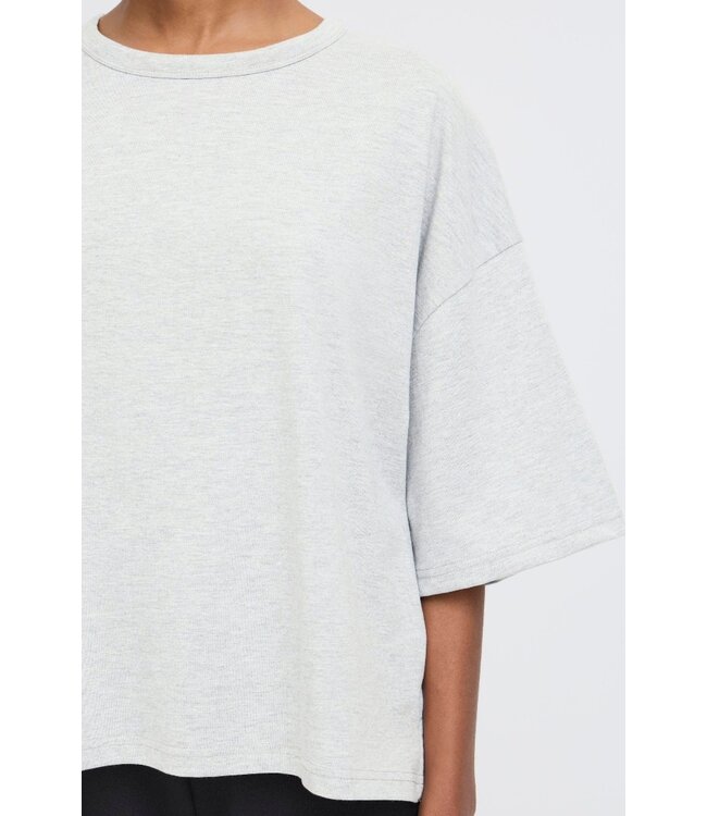 ICHI IHPALMER Ex Loose SS - Grey Melange