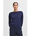 b.young BYMOBBE Boatneck Jumper - Evening Blue