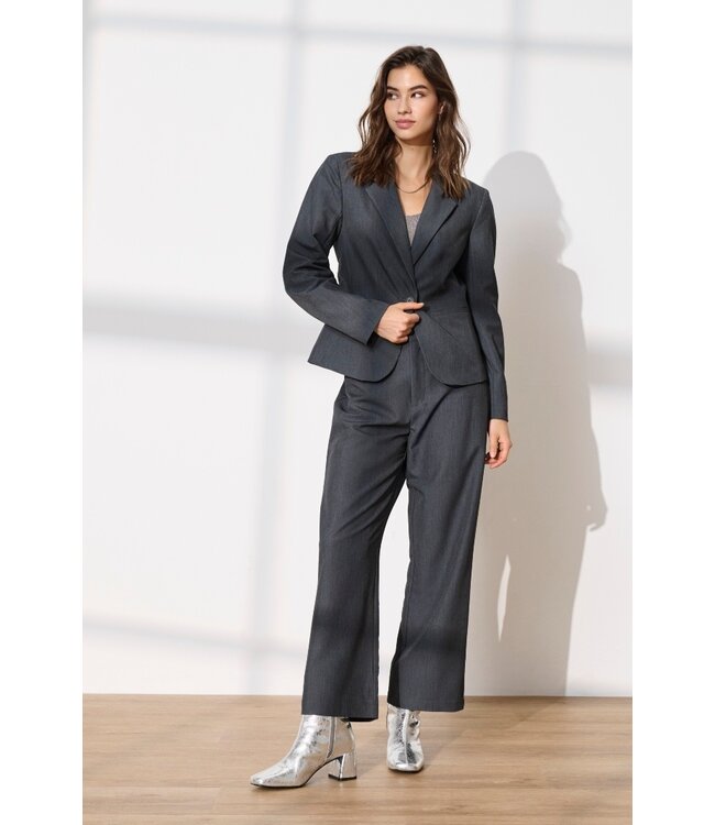 JDY JDYANTHONY Bloom HW Pant - Dark Blue Denim