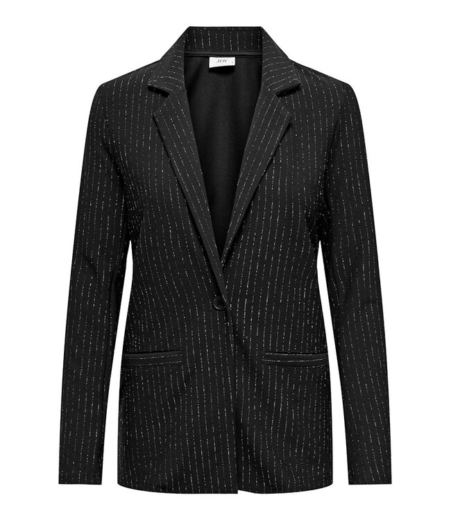 JDY JDYMARY L/S Lurex Blazer - Black SILVER PINSTRIPE
