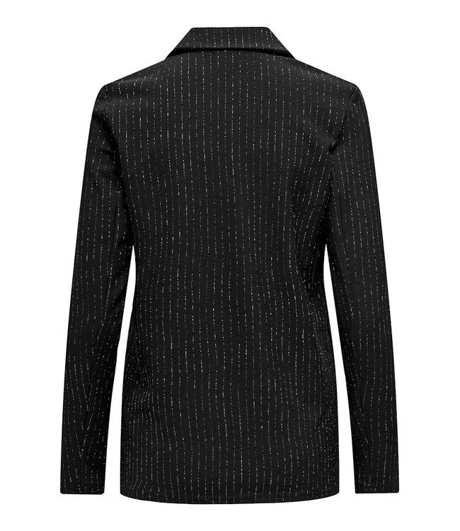 JDY JDYMARY L/S Lurex Blazer - Black SILVER PINSTRIPE