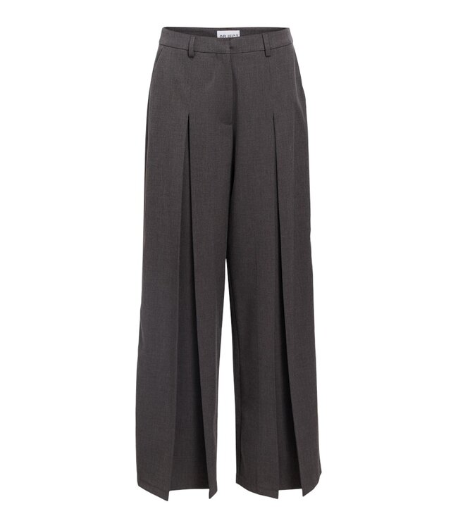 Object OBJMATHILDA HW LO Pant - Dark Grey Melange