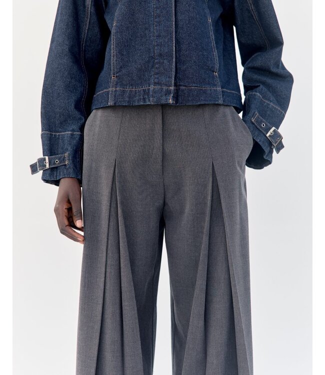 Object OBJMATHILDA HW LO Pant - Dark Grey Melange