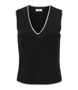 JDY JDYELANORA S/L VN Lurex Contrast Vest - Black W. CD LUREX CONTRAST
