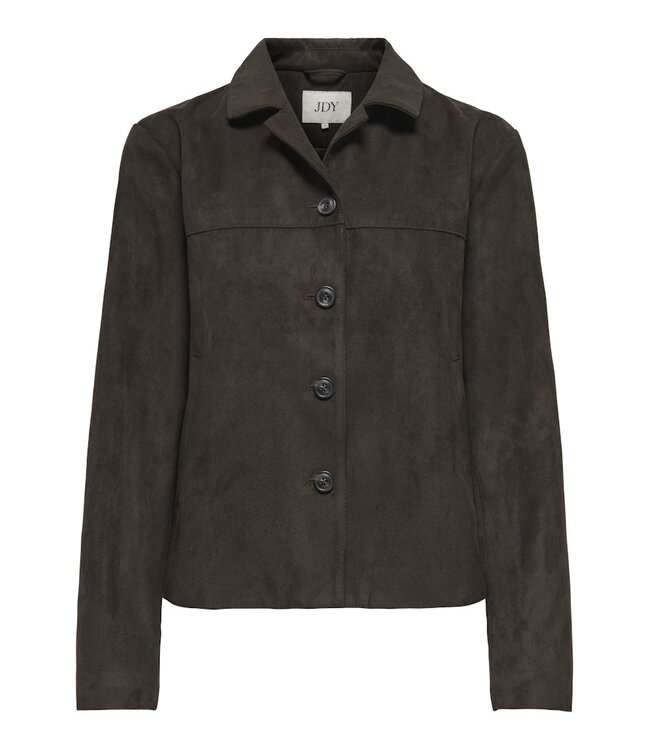 JDY JDYNICO Faux Suede Jacket - Chocolate Torte