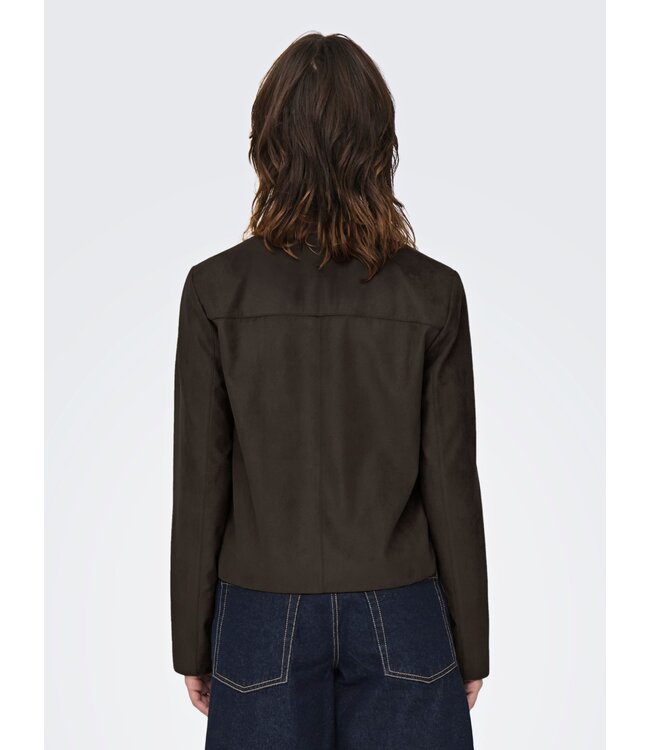 JDY JDYNICO Faux Suede Jacket - Chocolate Torte