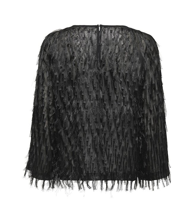 JDY JDYFLEUR L/S O-Neck Top - Black