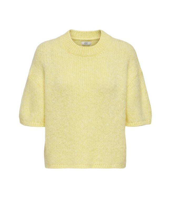 JDY JDYLINEA S/S Knit O-Neck Pullover - Pastel Yellow