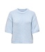JDY JDYLINEA S/S Knit O-Neck Pullover - Cashmere Blue