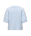 JDY JDYLINEA S/S Knit O-Neck Pullover - Cashmere Blue