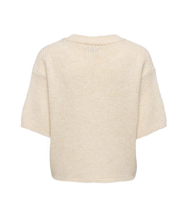 JDY JDYLINEA S/S Knit O-Neck Pullover - Birch