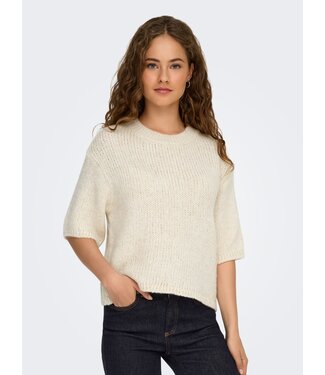 JDY JDYLINEA S/S Knit O-Neck Pullover - Birch