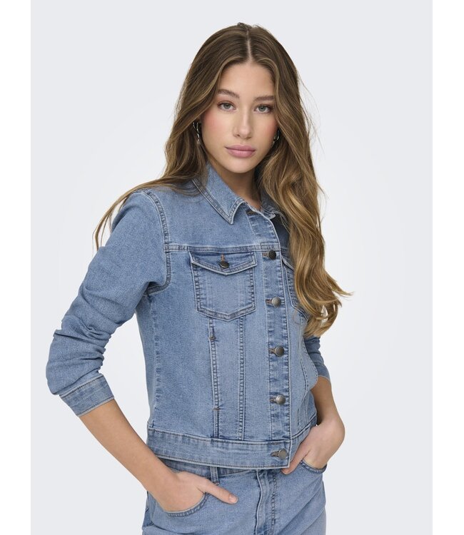 JDY JDYMOON L/S Denim Jacket - Medium Blue Denim