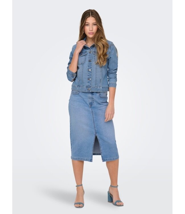 JDY JDYMOON L/S Denim Jacket - Medium Blue Denim