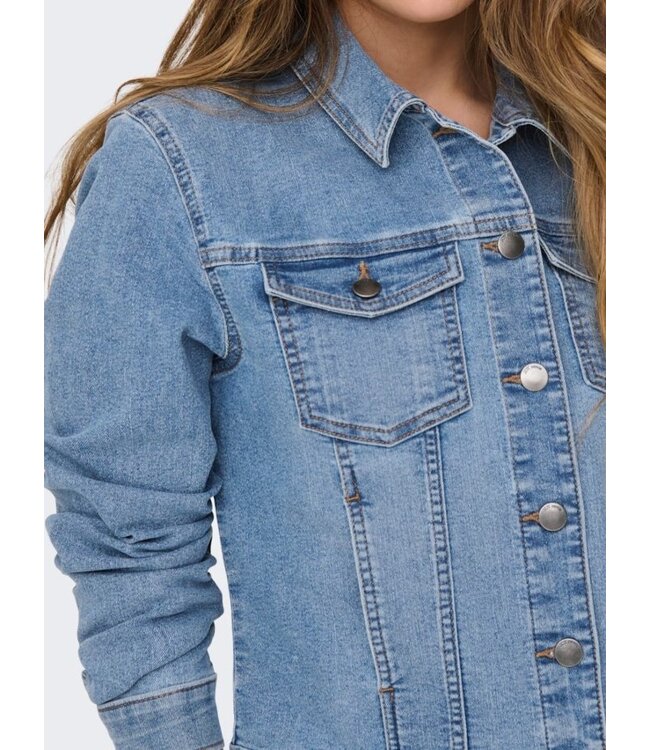 JDY JDYMOON L/S Denim Jacket - Medium Blue Denim
