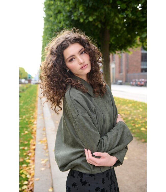 JDY JDYNIA Faux Suede Bat Jacket - Thym