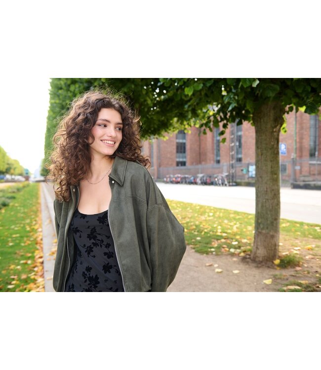 JDY JDYNIA Faux Suede Bat Jacket - Thym