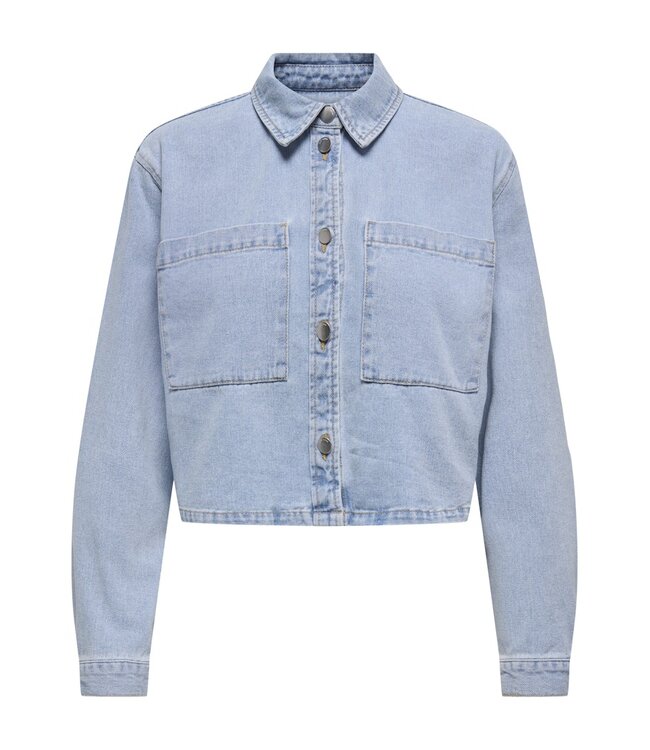 JDY JDYMARLY L/S Boxy Denim Shacket - Light Blue Denim
