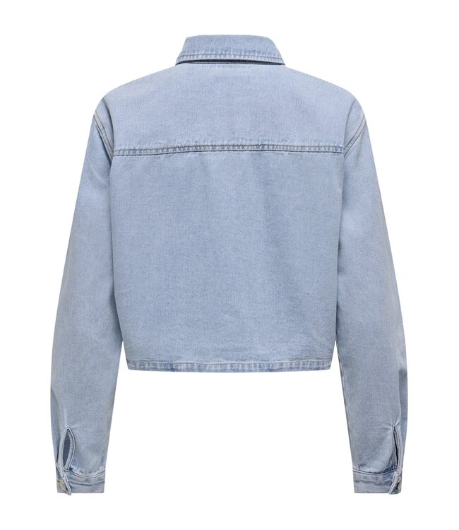 JDY JDYMARLY L/S Boxy Denim Shacket - Light Blue Denim