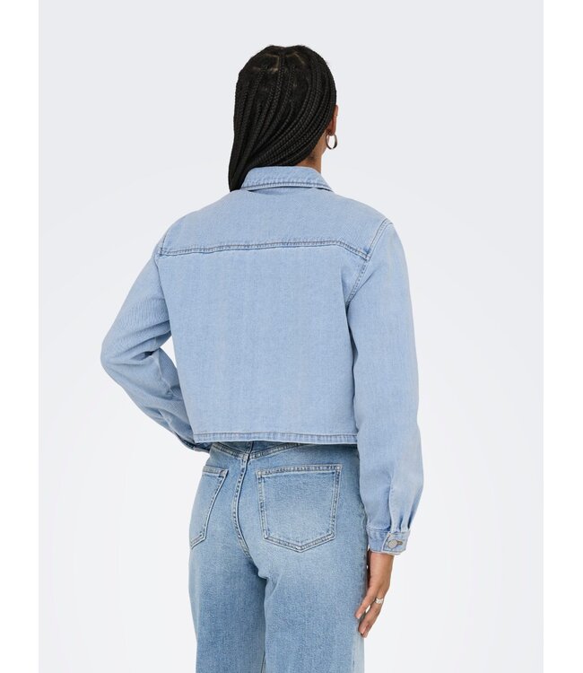 JDY JDYMARLY L/S Boxy Denim Shacket - Light Blue Denim