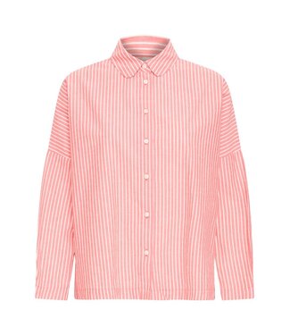 ICHI IHGILEY Shirt - Birch / Pink Striped