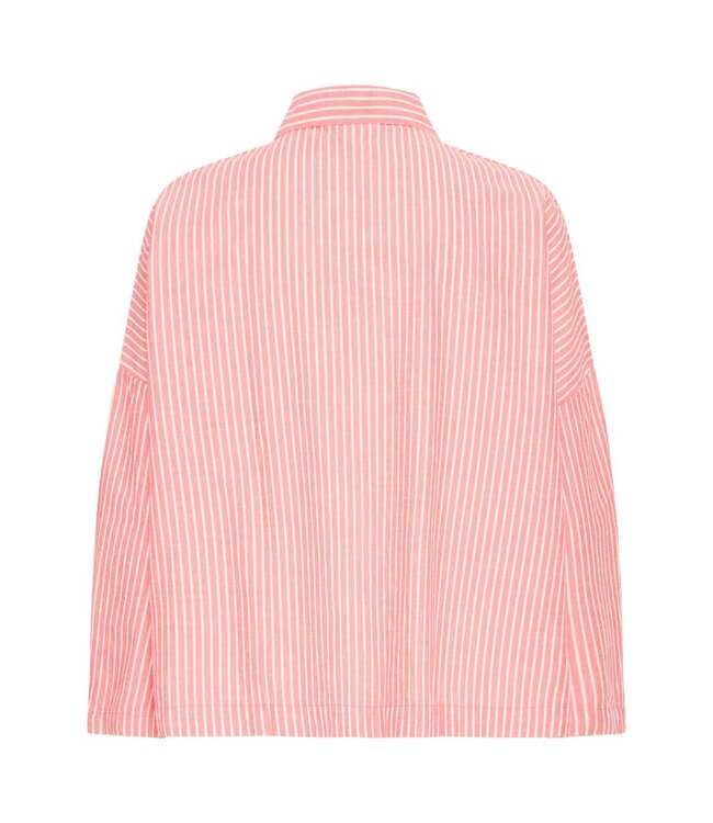 ICHI IHGILEY Shirt - Birch / Pink Striped