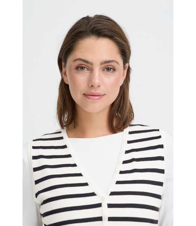 ICHI IHLULS WA - Small White Total Eclipse Striped